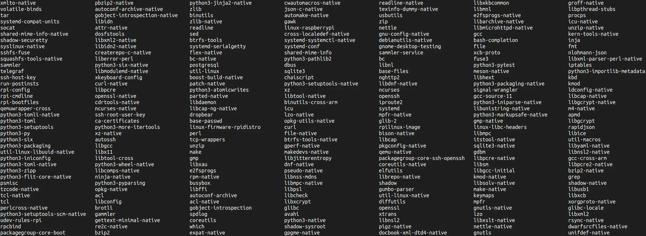 Example output of bb-depends-dot